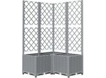 Vidaxl Fioriera Con Traliccio Grigio Chiaro 80X80X136 Cm Pp