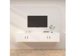 Pensili Tv 2 Pz. Bianco 100X34,5X40 Cm