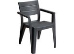 Sedia Da Giardino Keter Julie - 61,5 X 58,5 X 79 Cm - Grafite