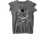 Guns N Roses - Maglietta "Faded Skull"" Da Donna RO5512 (S) (Antracite)"