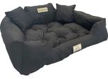 Letto Per Cani Kingdog 130X105 Cm Personalizzato Impermeabile Nero