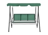 Vidaxl Hollywood Swing Verde 170 Cm Textilene E Acciaio