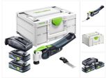 Festool Vecturo Osc 18 E-Basic Utensile Oscillante A Batteria 18 V Starlock Max Brushless + 2X Batteria 4,0 Ah + Caricabatteria + Systainer