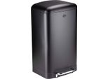 Cestino Per Rifiuti Dirt Devil 30L A Pedale Coperchio Soft Close - Cestino Per Rifiuti 34,5 X 32,5 X 61,5 Cm - Acciaio Inox - Cestino Interno Rimovibile - Plastica - Nero