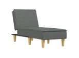 Chaise Longue In Tessuto Grigio Scuro