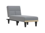 Chaise Longue In Tessuto Grigio Chiaro