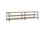 Mobile Tv Rovere Sonoma 200X30X50 Cm Materiale A Base Di Legno E Metallo