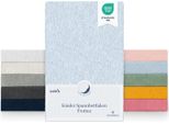 Laleni Set Di 2 Lenzuola In Spugna 40X90Cm - Lenzuola Certificate Oeko-Tex, Lenzuola Senza Grinze Per Lettino, Culla E Cestino Mosè Azzurro