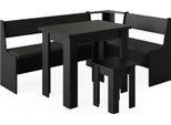 Vicco Gruppo Panca Ad Angolo Roman, 120 X 180 Cm Con Tavolo, Nero