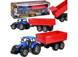 Trattore Con Rimorchio Macchina Agricoltore Agricoltore Za4345
