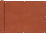 The Living Store Schermo Privacy Per Balcone In Tessuto Oxford 75X400 Cm Terracotta