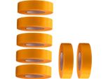 7 Rotoli Di Nastro Adesivo Professionale Oro 50 M X 24 Mm - Nastro Crespo Oro Per Pittori - Nastro Per Mascheratura Per Pittori E Decoratori - Crespo Per Interni Ed Esterni - Crespo Per Pittori - Nastro Adesivo Versatile Per Lavori Di Pittura