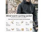 Rockbros Giacca Invernale Da Ciclismo Uomo Giacca Softshell Impermeabile Asia Taglia. Xxxl