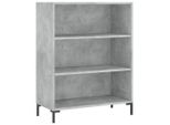 Libreria Grigio Cemento 69,5X32,5X90 Cm Materiale A Base Di Legno