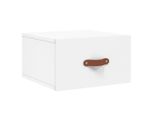 Vidaxl Comodino A Parete Bianco 35X35X20 Cm