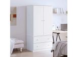 Vidaxl Armadio Alta Bianco 90X55X170 Cm In Legno Di Pino Massiccio
