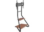 Maclean MC-455 Supporto Tv Angolare In Stile Bauhaus, Supporto Tv Indipendente A Due Livelli In Legno, Portata Fino A 10 Kg, Supporto Tv Fino A 40 Kg, 37-75'', Max. Vesa 600X400, Altezza Max. Altezza 1460 Mm