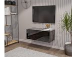 Hajduk Furniture Mobile Tv Sospeso Nero Lucido 90 Cm Supporto Tv Parete Attrezzata Moderna Credenza Soggiorno Camera Ingresso