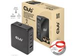 Club3D CLUB3D Caricabatterie Da Viaggio Internazionale 140W Tecnologia Gan, Quattro Porte Usb Type-A (1X) E -C (3X), Supporto Pps + Power Delivery (Pd) 3.1