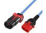 Act C13 - C14 Dual Iec Lock Blau 1 M, 1 M, C13-Coppler, C14-Coppler, 250 V, 10 A