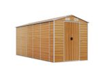 Vidaxl Casetta Da Giardino Marrone Chiaro 191X470X198 Cm Acciaio Zincato