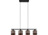 Lampada A Sospensione Lunga Con Paralumi Neri Davos 4Xe14 10W Rl