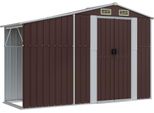Vidaxl Casetta Da Giardino Marrone 277X93X179 Cm Acciaio Zincato