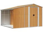 Vidaxl Casetta Da Giardino Marrone Chiaro 277X279X179 Cm Acciaio Zincato
