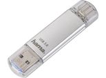 Hama C-Laeta Chiavetta Usb 128 Gb Usb Tipo-A / Usb Tipo-C 3.0 Argento (00213109)