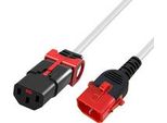 Cavo Di Alimentazione Act C13 - C14 Dual Iec Lock Bianco 3 M, 3 M, Accoppiatore C13, Accoppiatore C14, 250 V, 10 A