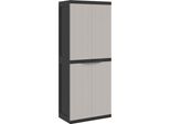 Vidaxl Mobile Da Giardino Grigio E Nero 65X37X165 Cm Pp