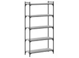 Libreria 5 Ripiani Grigio Sonoma 80X30X154 Cm Materiale A Base Di Legno