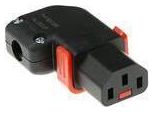 Connettore Act C13 Iec Lock+ Ricablato Ad Angolo Destro O Sinistro Nero, PA130100RBK (SFO66A)