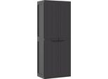 Vidaxl Armadio Da Giardino Nero 65X37X165 Cm Pp