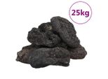 Vidaxl Granuli Di Lava 25 Kg Nero 10-30 Cm