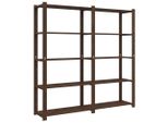 Vidaxl Scaffale A 5 Ripiani Marrone 170X38X170 Cm In Legno Di Pino Massiccio