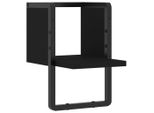 Mensola A Muro Con Barra Nera 20X25X30 Cm