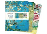 Vincent Van Gogh: Set Di 3 Taccuini Midi Con I Fiori