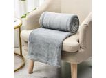 Jopassy Coperta Accogliente Coperta Da Vivere Coperta In Pile Soffice Super Morbida Grigio - 150X200Cm