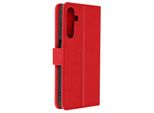 Avizar, Custodia In Ecopelle Con Funzione Di Supporto Per Samsung A25 5G, Rosso