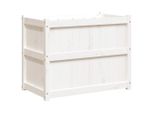 Vidaxl Fioriera Bianca 90X50X70 Cm In Legno Di Pino Massiccio
