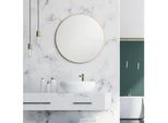 Specchio Rotondo Talos Picasso Oro Ø 60 Cm - Con Cornice In Alluminio Di Alta Qualità Per Un Ambiente Elegante - Perfetto Specchio Rotondo Per Il Bagno Che Unisce Eleganza E Funzionalità
