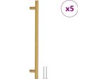 Vidaxl Maniglie Per Mobili 5 Pz. Acciaio Inox Dorato 224 Mm