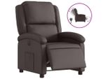 Vidaxl Poltrona Relax Elettrica In Vera Pelle Marrone Scuro