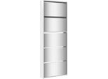 Vidaxl Scarpiera Con Specchio 5 Scomparti Bianco Lucido 63X17X169,5 Cm