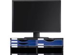 Supporto Per Tavolo Archivo 2000 Polistirolo Blu Nero 36 X 60 X 16,5 Cm