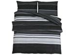Vidaxl Set Di Biancheria Da Letto Bianco E Nero 220X240 Cm In Cotone