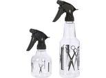 Set Di 2 - Flacone Spray Per Parrucchieri 250Ml E 500Ml - Spruzzatore Manuale Per Capelli - Nebulizzatore Per Piante - Nebulizzatore Riutilizzabile - Flacone Per Acqua - Flacone Spray Per Piante Vuoto