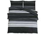 Vidaxl Set Di Biancheria Da Letto Bianco E Nero 200X200 Cm Cotone