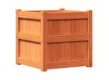 Vidaxl Fioriera Marrone Cera 50X50X50 Cm In Legno Di Pino Massiccio